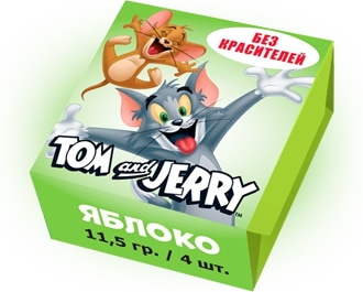 Конфеты жевательные Tom and Jerry Яблоко 11.5 грамм